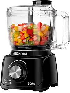 Imagem do produto Mondial Mini Processador Turbo Pratic, Preto, 300w, 110v - Mp-16-b na loja Amazon