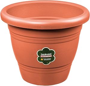 sanremo-vaso-redondo-plastico-para-jardinagem-de-13-cm-linha-boulevard - Imagem