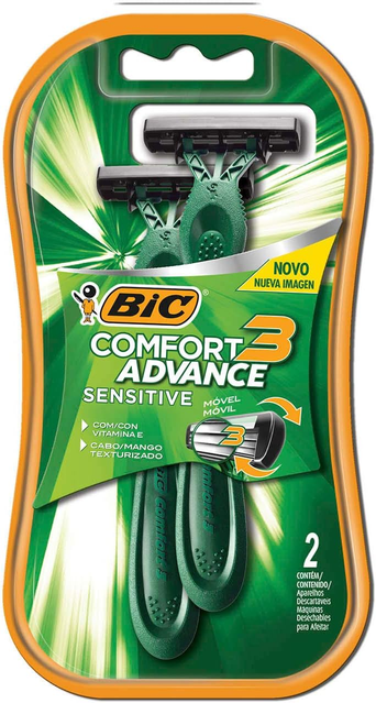 bic-aparelho-de-barbear-comfort-advance-pele-sensivel-3-laminas-verde-fita-lubrificante-8713191-2-unidades - Imagem
