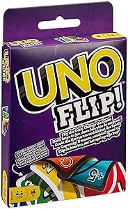 Uno Flip, Jogo De Cartas Com Baralho De Dois Lados E Caixa Resistente, Para Crianças, Adultos & Noite De Jogos, Mattel