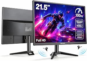 Monitor 21,5 Polegadas, Alto-falantes Integrados, Full HD 1920x1080, 100 Hz, 230cd/m², HDMI/VGA/3.55(110-240V)