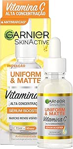 Sérum Facial Antimarcas Garnier Uniform & Matte Vitamina C, 15ml