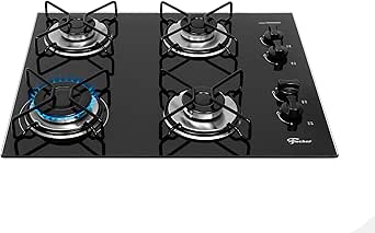 Cooktop à Gás Fischer 4 Bocas, Mesa Vidro Preto - 36350-102675