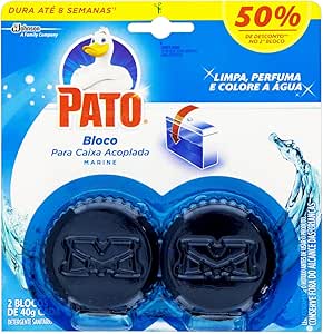 Pato Desodorizador Sanitário Caixa Acoplada Marine, Limpeza Banheiro, 2 Discos