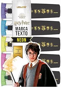 marca-texto-harry-potter-estojo-c-5-cores-leoarte - Imagem