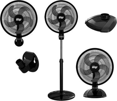 ventilador-de-coluna-parede-e-mesa-wap-rajada-turbo-w130-3-em-1-preto-130w-50cm-127v - Imagem