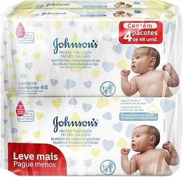 johnsons-baby-lencos-umedecidos-recem-nascido-192-unidades - Imagem
