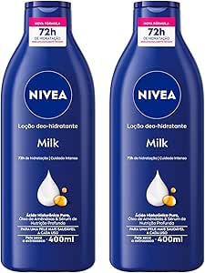 2 Loção Nivea Body Milk Hidratante Pele Seca Extrasseca
