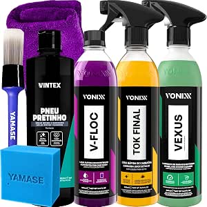 Kit Shampoo V-floc Cera Tok Final Vexus Vonixx Pretinho Vintex Pano Pincel Aplicador