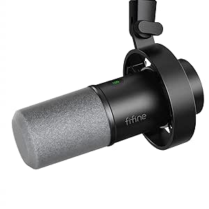 fifine-microfone-dinamico-microfone-para-pc-de-gravacao-de-podcast-xlrusb-para-streaming-vocal-mic-de-metal-de-estudio-com-mudo-conector-de-fone-ouvido-controle-de-volume-de-monitoramento-k688 - Imagem