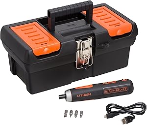 blackdecker-kit-parafusadeira-14-pol-635mm-4v-li-on-com-caixa-plastica-13-pol-bd40ks - Imagem