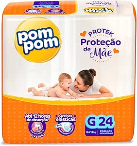 fralda-pom-pom-protek-protecao-de-mae-jumbo-g-24-unidades - Imagem