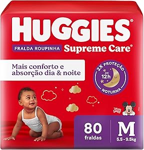 Huggies Fralda Roupinha Supreme Care M 80 Un