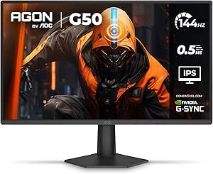 Monitor Gamer Aoc Agon G50 24 144hz 0,5ms 24g50f Preto