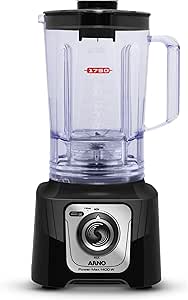 Liquidificador Arno Powermax 1400W LN65 Preto, com 6 Lâminas Powelix Pro, 3,1L de Capacidade, Tecnologia Comfort Control e Design Arno, 220V