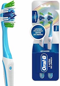 oral-b-advanced-escova-de-dente-macia-5-acoes-de-limpeza-2-unidades - Imagem