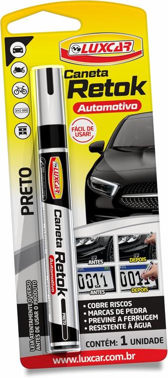 luxcar-caneta-retok-automotivo-tira-riscos-cor-preta - Imagem
