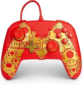 powera-1516987-01-controle-p-nsw-wired-controller-mario-gold-m-nintendo-switch - Imagem