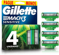 carga-para-aparelho-de-barbear-gillette-mach3-sensitive-4-unidades - Imagem