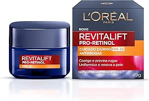 loreal-paris-creme-facial-antirrugas-revitalift-pro-retinol-cuidado-diurno-fps20-49g - Imagem