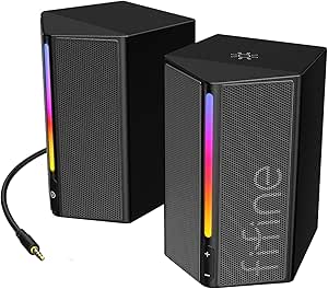 fifine-alto-falantes-para-computador-alto-falantes-rgb-para-pc-desktop-para-jogos-alimentados-por-usb-com-conector-de-35-mm-para-laptop-monitor-telefone-tablet-a20 - Imagem