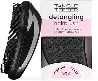 tangle-teezer-escova-de-cabelo-desembaracadora-the-original-panther-black-para-todos-os-tipos-de-cabelo-umido-e-secos-cor-preta - Imagem