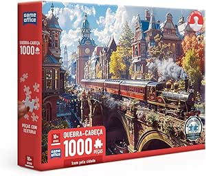 toyster-quebra-cabeca-trem-pela-cidade-1000-pecas-game-office - Imagem