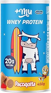 Whey Concentrado, Mais Mu, Sabor Paçoquita, 20g de proteína - 450g
