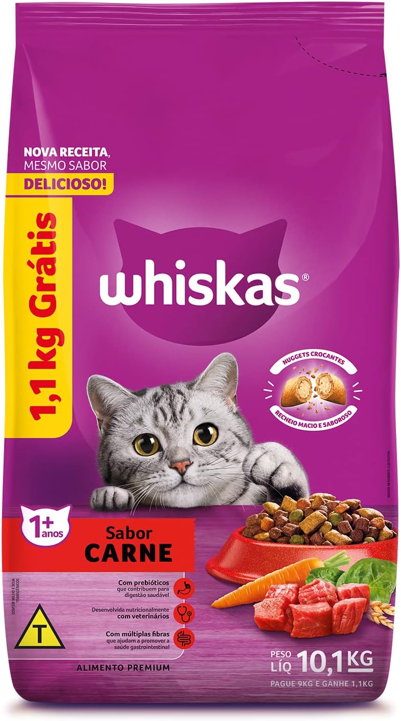 racao-whiskas-carne-gatos-adultos-101-kg - Imagem