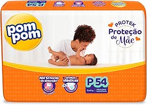 fralda-pom-pom-protek-protecao-de-mae-mega-p-54-unidades - Imagem