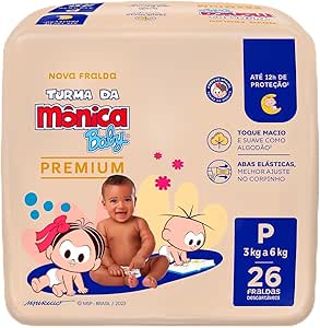 turma-da-monica-baby-premium-jumbo-p-26-unidades - Imagem