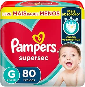 fraldas-pampers-supersec-g-80-unidades - Imagem