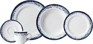 servico-de-jantar-e-cha-20-pecas-em-porcelana-decoracao-nevoa-azul-porcelana-schmidt - Imagem