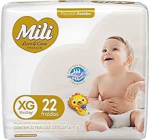 mili-fralda-xg-pacote-de-22-fraldas - Imagem