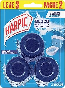 Harpic Limpador e Aromatizador Sanitário para Caixa Acoplada Marine 3 unidades