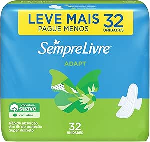 Sempre Livre Absorvente Externo Com Abas Suave, 32un