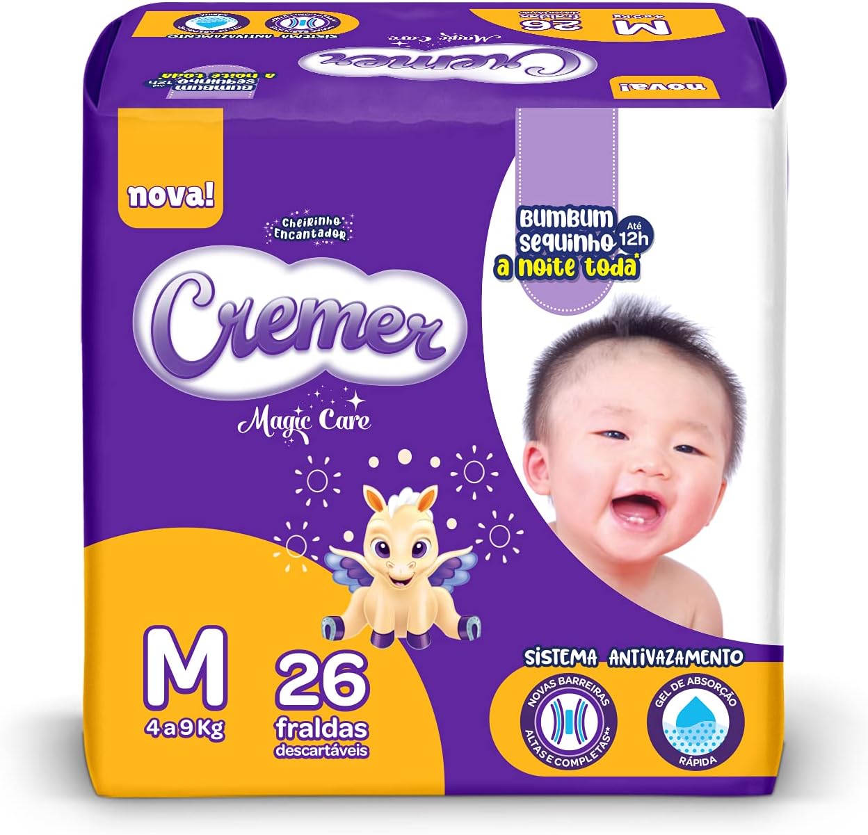 fralda-cremer-jumbo-m-26-unidades - Imagem