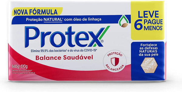 protex-sabonete-em-barra-balance-saudavel-6x85g-510g-6-unidades - Imagem