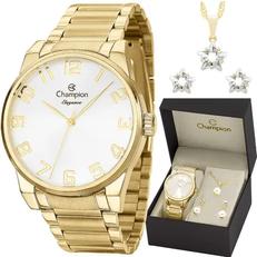 relogio-feminino-champion-dourado-cn27652w-prova-dagua - Imagem