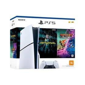 console-playstation-5-slim-sony-ssd-1tb-com-controle-sem-fio-dualsense-branco-2-jogos-1000038899 - Imagem