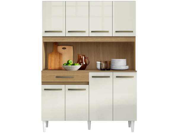 cozinha-compacta-aramoveis-cleo-8-portas-1-gaveta - Imagem