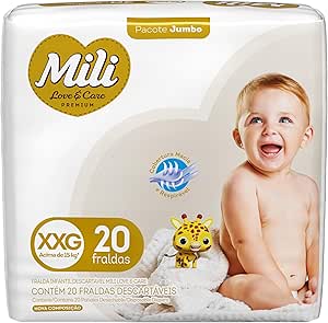 Mili Fralda Love &amp; Care Jumbo Tamanho Xxg 1X20
