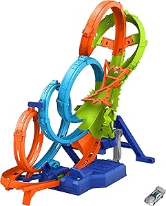 hot-wheels-action-pista-de-brinquedo-com-4-voltas-colisoes-desafiadoras-e-1-carrinho-de-escala-164-para-criancas-a-partir-de-5-anos - Imagem