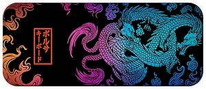 mouse-pad-gamer-dragao-chines-anime-extra-grande-90x40-costurado-rainbow - Imagem