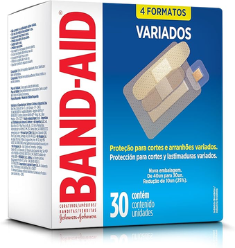 curativos-band-aid-transparente-30-unidades - Imagem