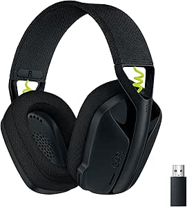 logitech-g435-lightspeed-headset-gamer-sem-fio-conexao-usb-e-bluetooth-design-leve-e-confortavel-microfone-embutido-bateria-de-ate-18h-compativel-com-dolby-atmos-pc-ps4-ps5-mobile-preto - Imagem