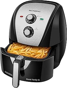 fritadeira-sem-oleo-air-fryer-6l-mondial-pretoinox-1900w-220v-afn-60-bi - Imagem