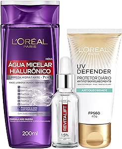 kit-loreal-paris-agua-micelar-serum-uv-defender-antioleosidade - Imagem