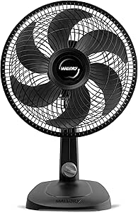 Ventilador de Mesa Mallory Turbo Compact 30 cm, Silencioso, Hélice de 6 pás, Grade Especial em Sistema TS, Máxima Vazão e Mínimo Ruído -127V