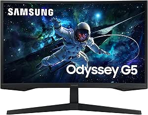 samsung-monitor-curvo-para-jogos-odyssey-g55c-series-qhd-1000r-de-27-polegadas-1ms-mprt-hdr10-165hz-amd-radeon-freesync-eye-care-ls27cg552enxza-2024 - Imagem